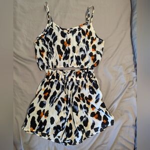 SHEIN Leopard Print Two-Piece Set Size L